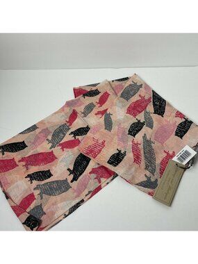 Heritage Harlequin Series 2 Cotton Scarf Owl Print Design Lightweight India